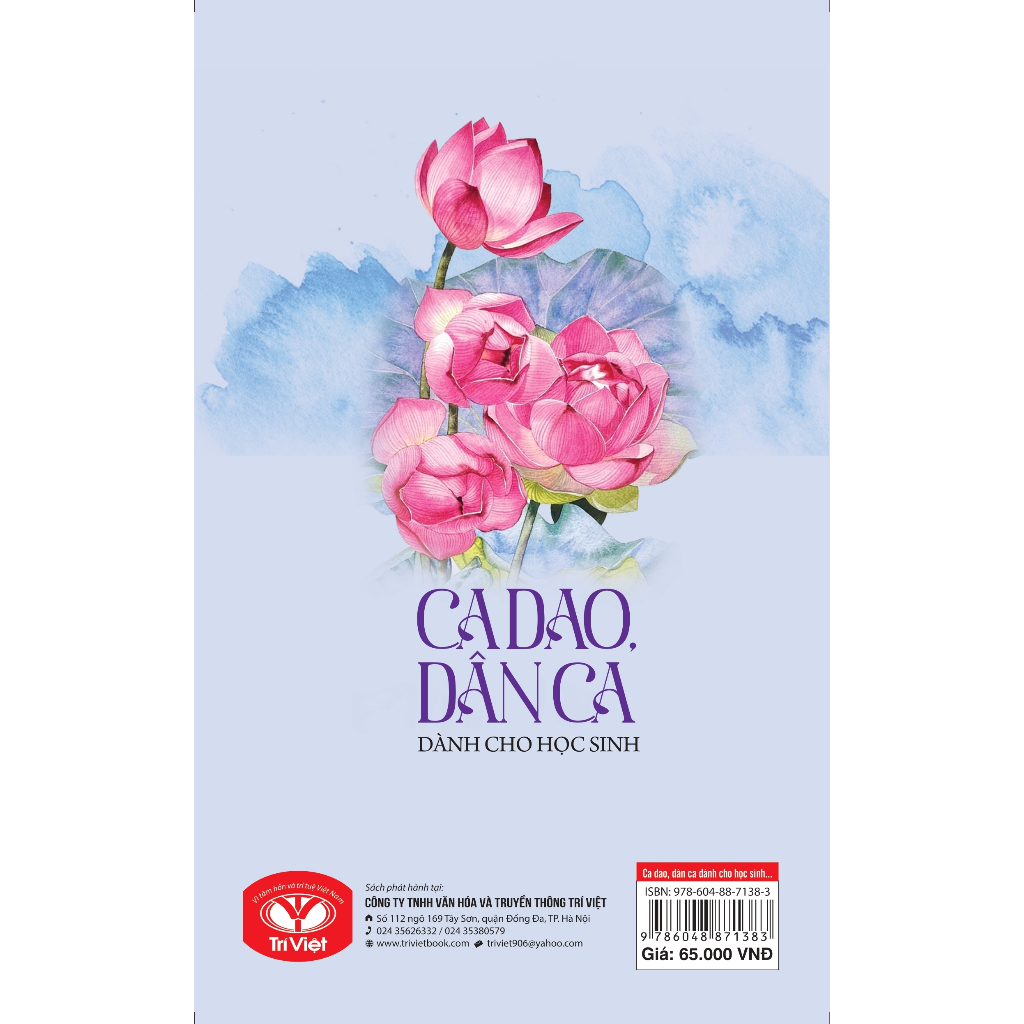 Sách - Ca Dao, Dân Ca Dành Cho Học Sinh