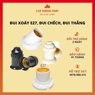 Đui đèn E27 chống nước độ bền cao tiếp xúc tốt , Đui xoáy gắn tường
