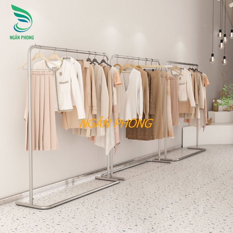 SÀO TREO QUẦN ÁO SHOP THƠI TRANG INOX- MÂU NP1