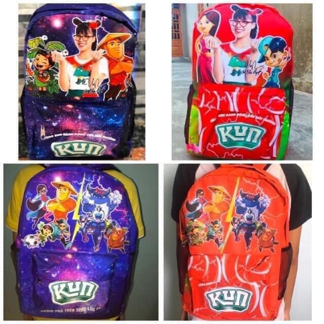 Balo Cho Bé, Cặp Học Sinh Cấp 1 to đẹp giày dặn các bé thích mê Mẫu Balo Kun Siêu Ngầu
