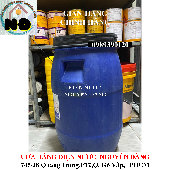 Thùng phuy nhựa 30L, phi nhựa xanh, thùng đựng nước 30L
