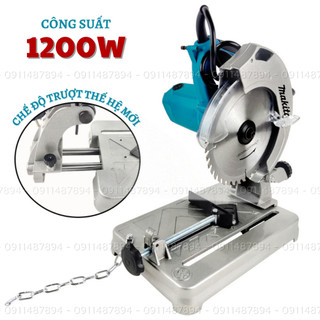 Máy cắt sắt và gỗ bàn trượt mkt lw1202 lưỡi 185mm đa năng thế hệ mới công suất 1200w tặng lưỡi cưa gỗ và lưỡi cắt sắt