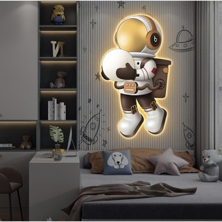 Bộ Tranh Đèn LED - Phi Hành Gia - Nhân Vật Hoạt Hình Treo Tường -Trang Trí Phòng Cho Bé