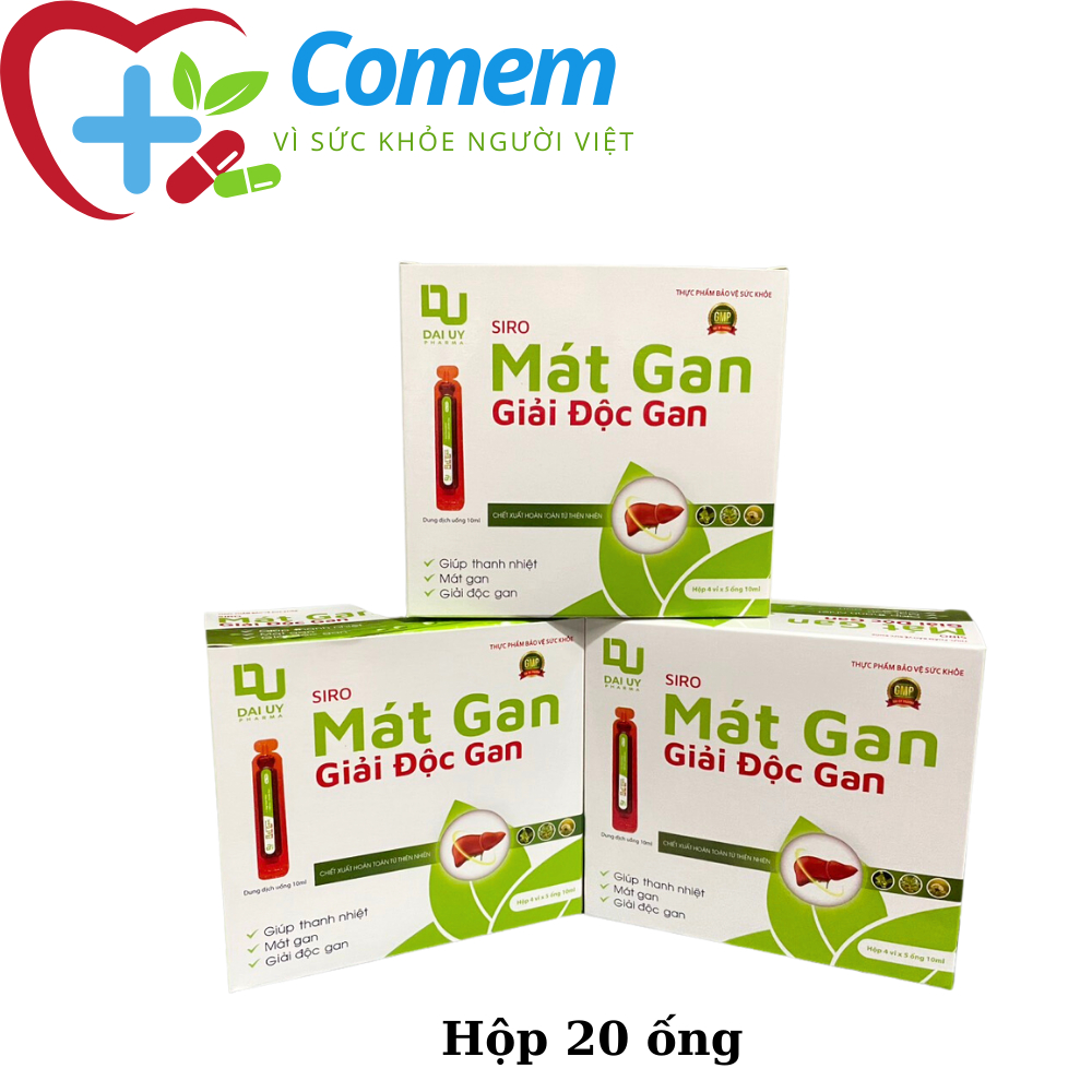 Mát gan giải độc Đại Uy thanh nhiệt thải độc cơ thể (Hộp 20 ống nhựa)