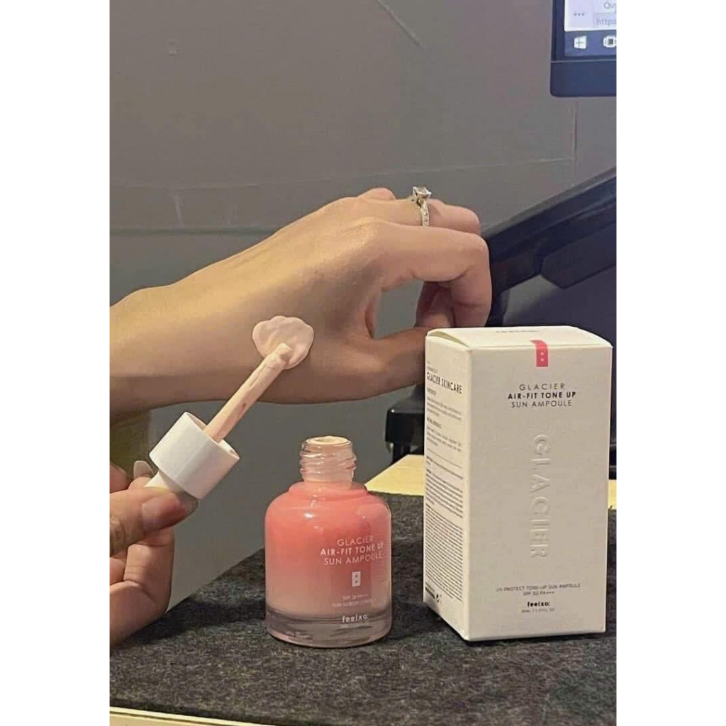 Serum chống nắng, dưỡng trắng nâng tone Feelxo Glacier Air- Fit Tone Up Sun Ampoule 30ml
