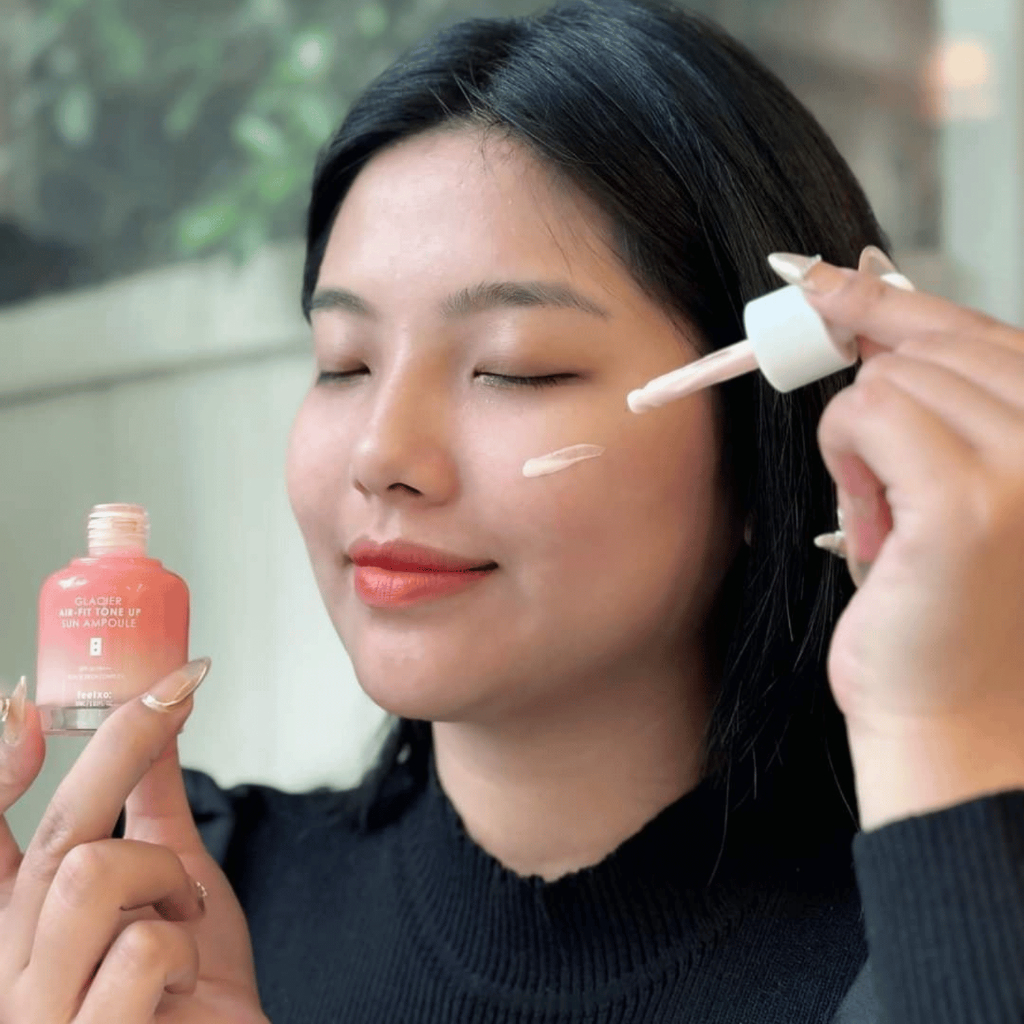 Serum chống nắng, dưỡng trắng nâng tone Feelxo Glacier Air- Fit Tone Up Sun Ampoule 30ml