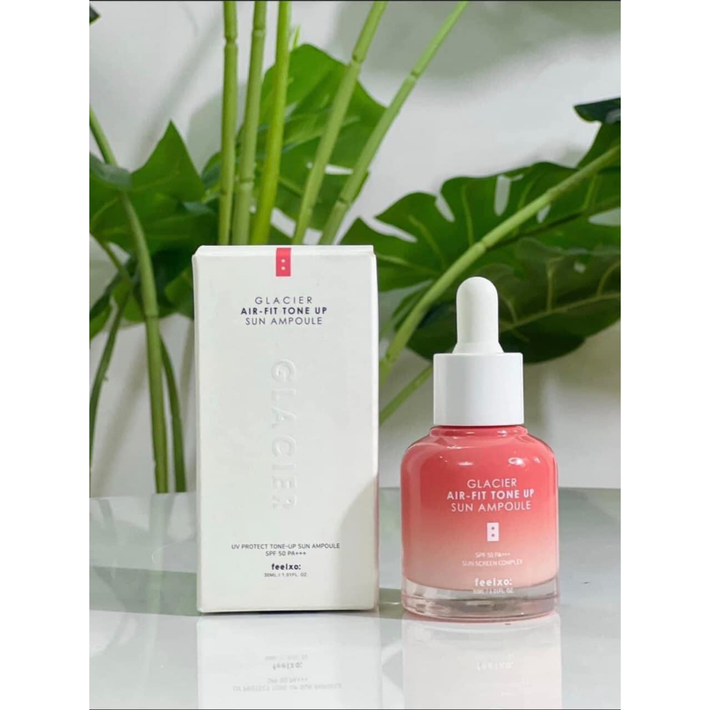 Serum chống nắng, dưỡng trắng nâng tone Feelxo Glacier Air- Fit Tone Up Sun Ampoule 30ml