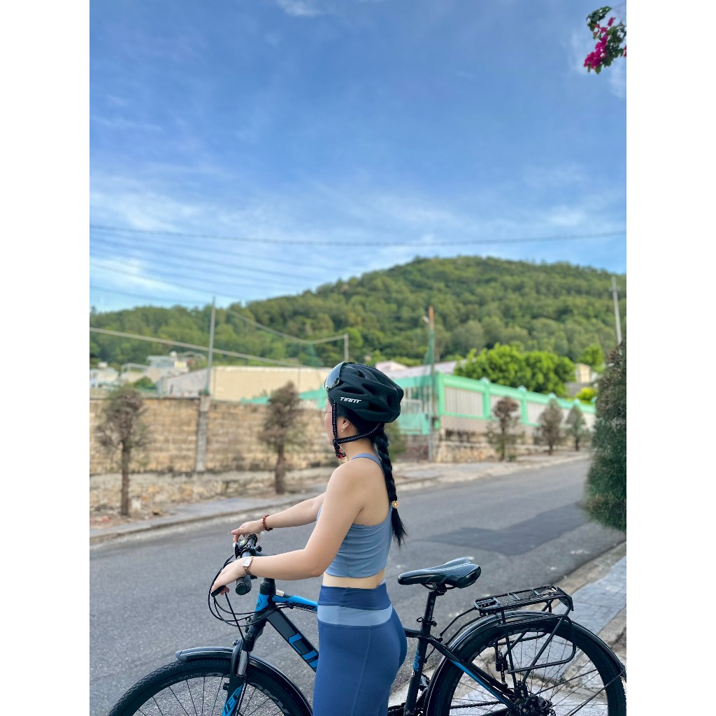 NÓN THỂ THAO DOT TIANT D01 MÀU ĐEN NHÁM KÍNH NAM CHÂM CHÍNH HÃNG