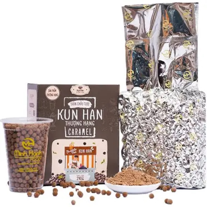 Trân Châu Đen Tươi KunHan Hương Caramel Túi 2KG