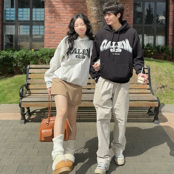 Calem Club - Áo Hoodie chui đầu nỉ lót bông in charm BLURRY  form BOXY unisex