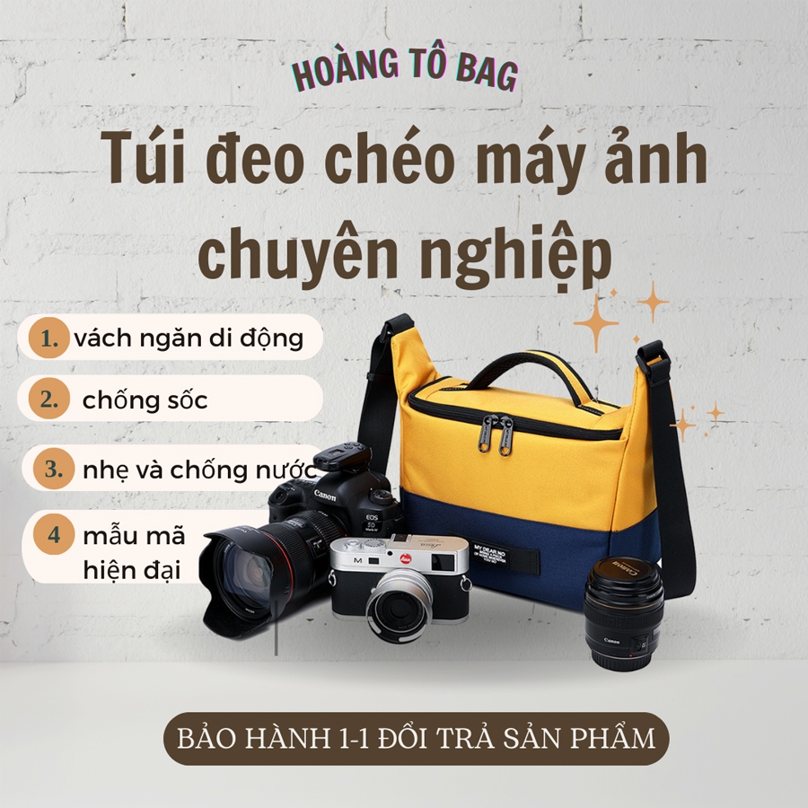 Túi đeo chéo đựng máy ảnh MYDEAR cao cấp, thiết kế đẹp chống sốc chống nước