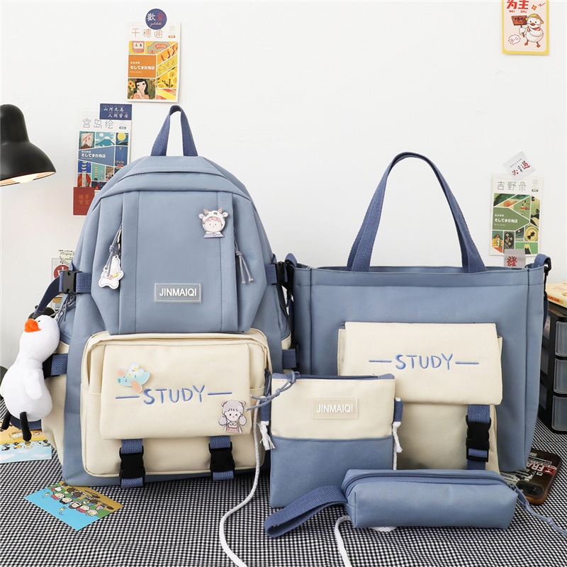 Balo Thời Trang Set 4 Món - Combo 4 Balo Đi Học Đi Chơi Study