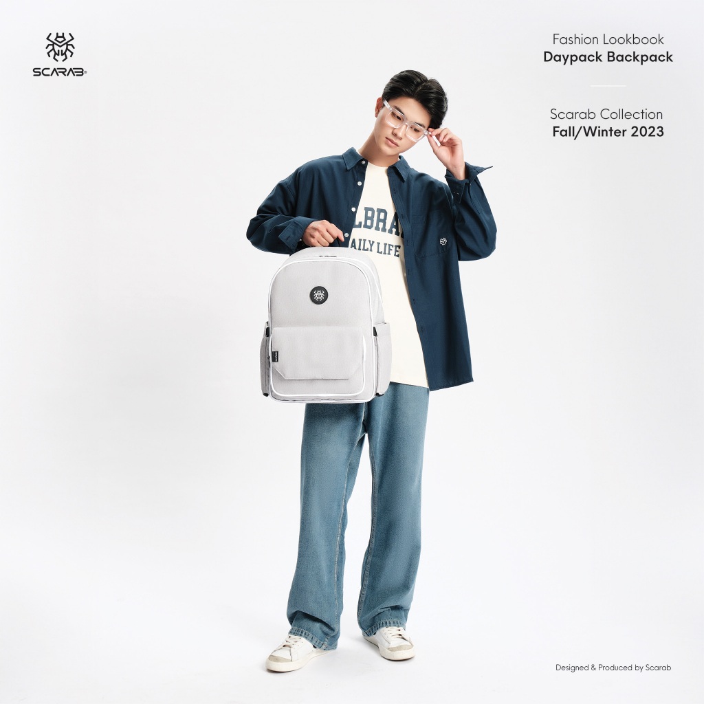 Balo Đi Học Nam Nữ DAYPACK BACKPACK Form Chắc Chắn Dày Dặn Đựng Vừa Lap 15.6Inch Mỏng_Bảo Hành Trọn Đời Scarab
