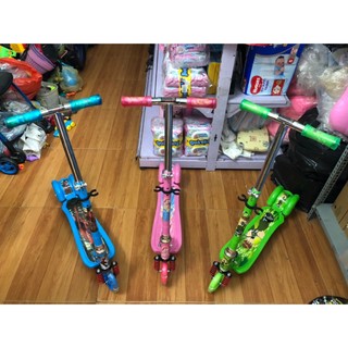 Xe Scooter Mẫu Nhân Vật Hoạt Hình Người Nhện Và Công Chúa Có Lò So Giảm Sóc