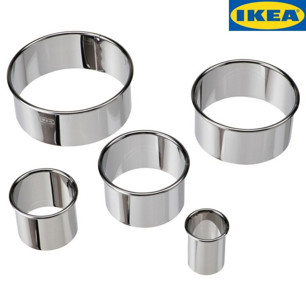 Bộ 5 khuôn tròn cắt bánh lattbakad – hàng ikea chính hãng