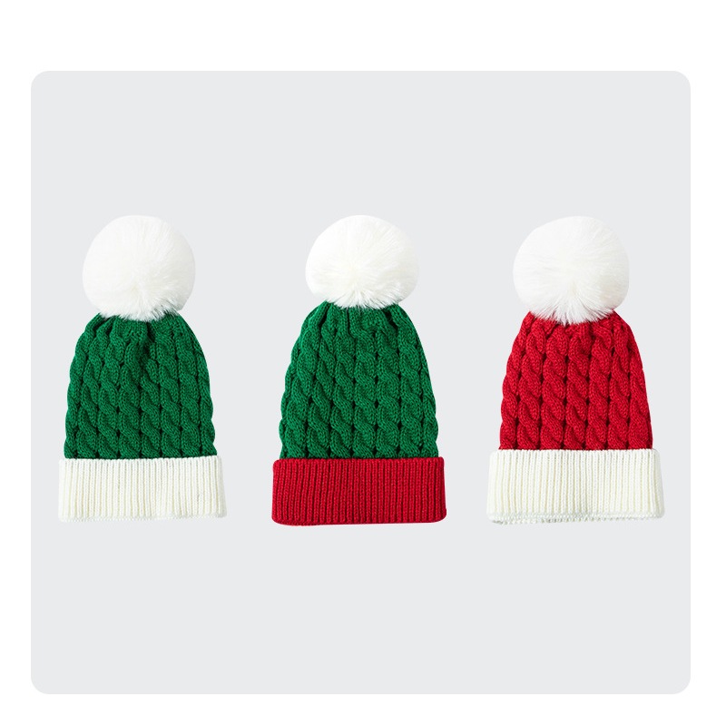 Mũ len Ông già noel Đính bóng Mũ len Noel Giáng sinh Nón len Christmas Cho bé Và Người lớn