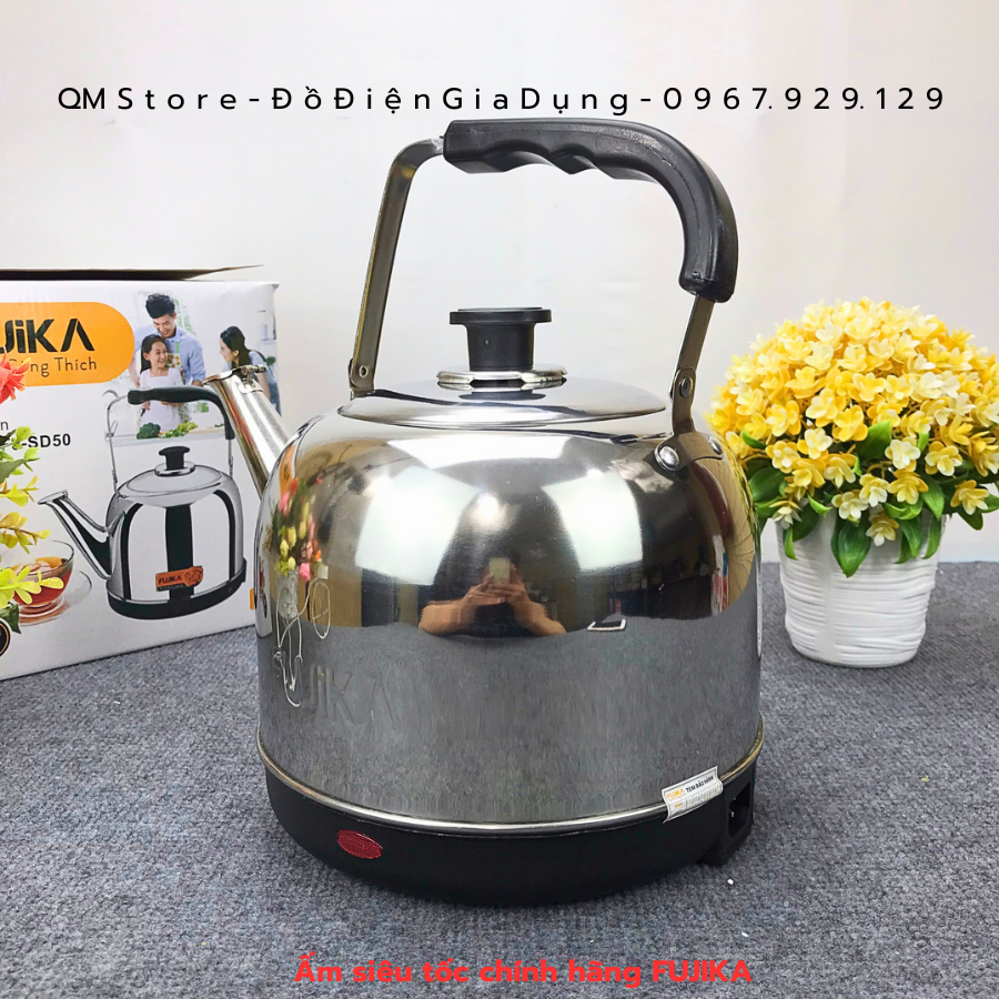 Ấm Siêu Tốc Inox 304 Fujika FJ-SD50 , Siêu Điện Đun Nước Nhanh An Toàn Tự Động Ngắt Khi Sôi Cho Gia Đình QM Store