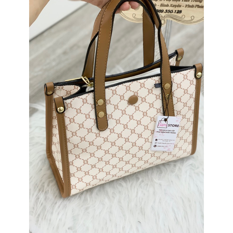 Túi xách nữ công sở size 25cm hoạ tiết