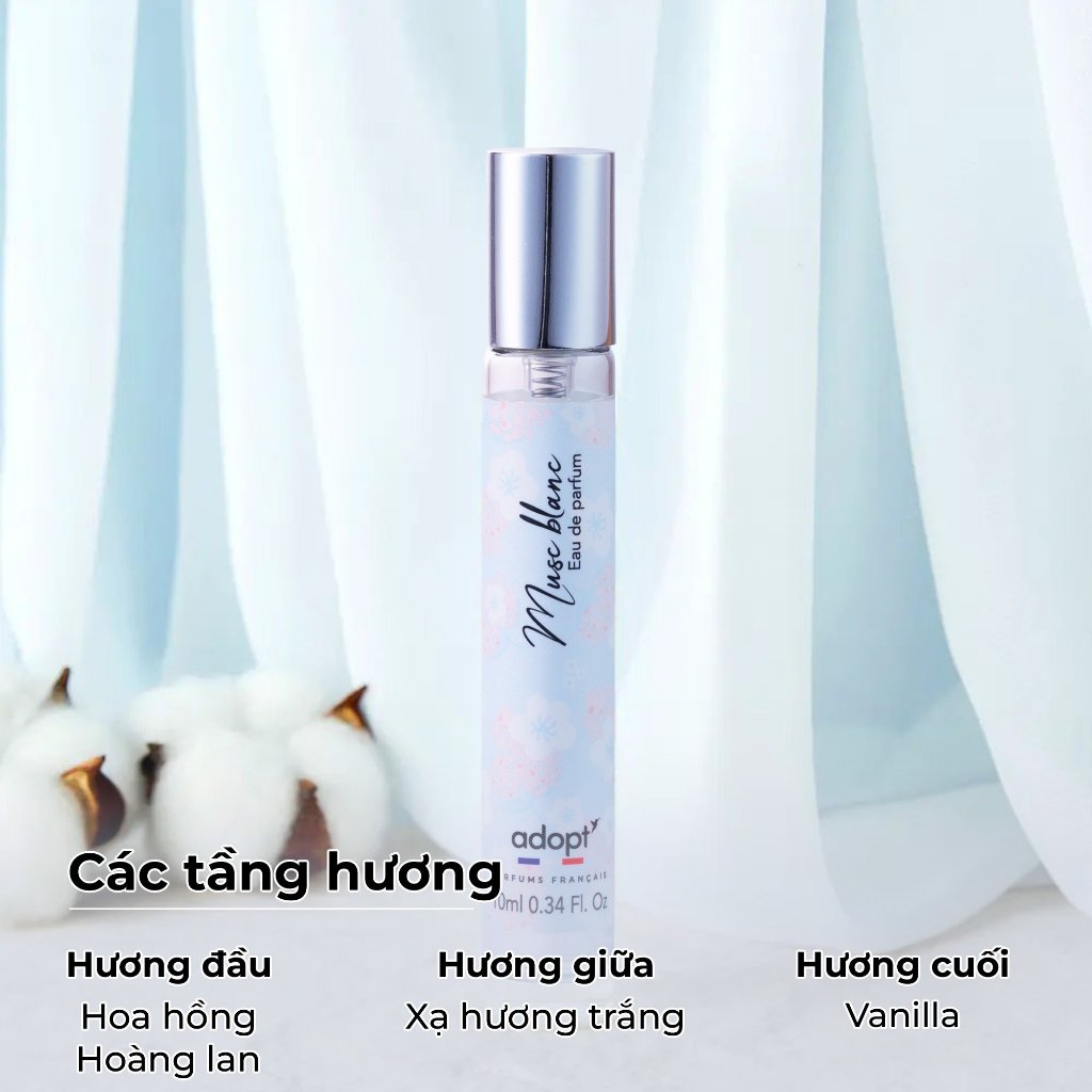 Nước hoa nữ mini ADOPT EDP 10ml chính hãng thơm lâu Quyến Rũ Ngọt Ngào Sang Trọng