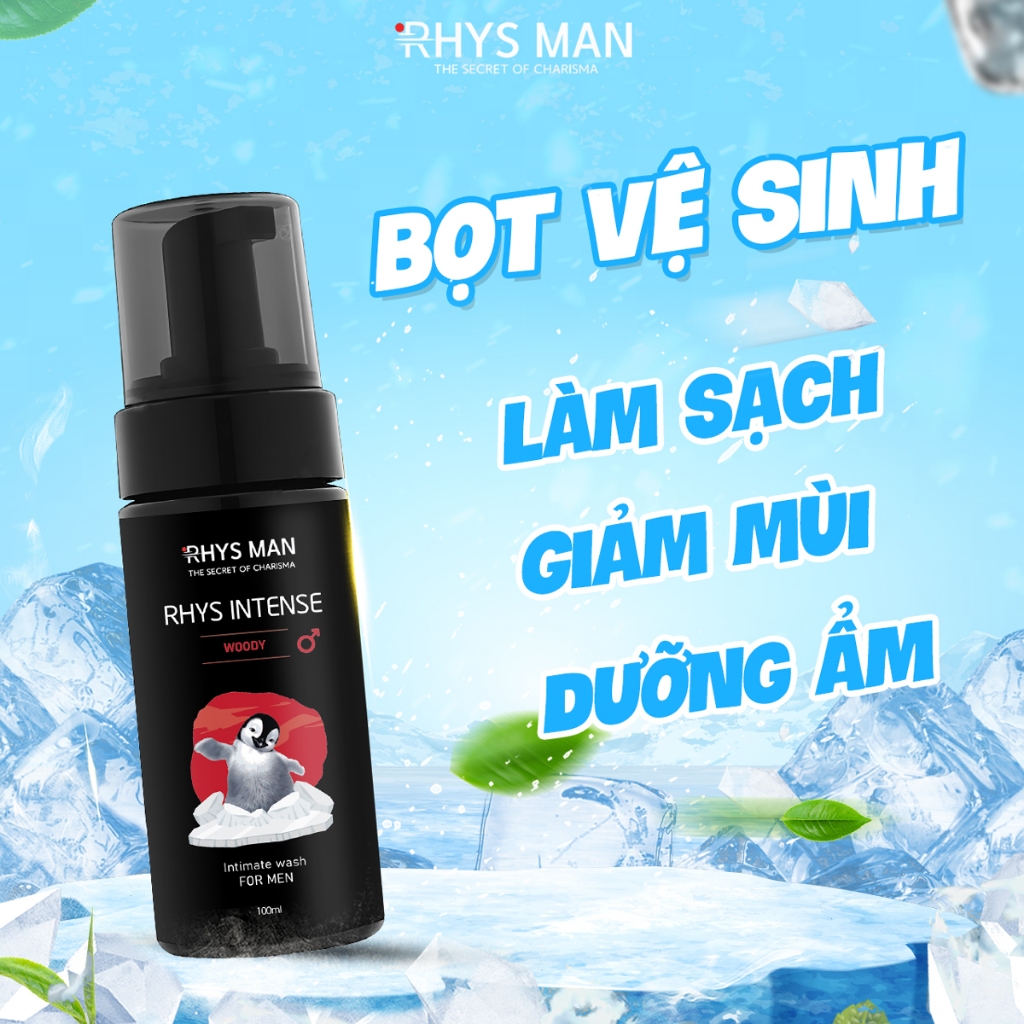 Bọt vệ sinh nam giới RHYS MAN Rhys Intense 100ml