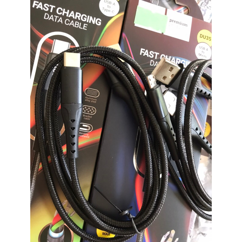 Cáp sạc nhanh DU35-3.0A dây dù siêu bền