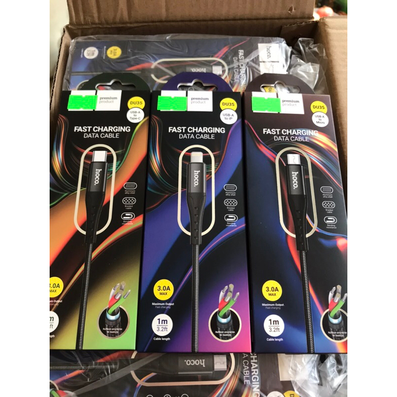 Cáp sạc nhanh DU35-3.0A dây dù siêu bền