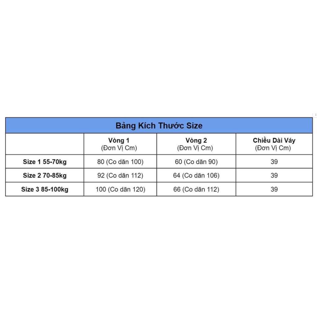 THỜI TRANG NỮ SET VÁY CÓ LÓT QUẦN TRONG VẢI THUN TĂM BIGSIZE 50-100KG