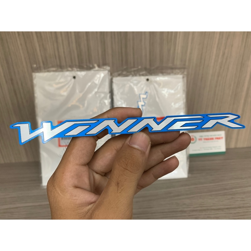 Tem chử Winner chử xi nền Xanh Da đời 16, 17 xe Xanh Đen