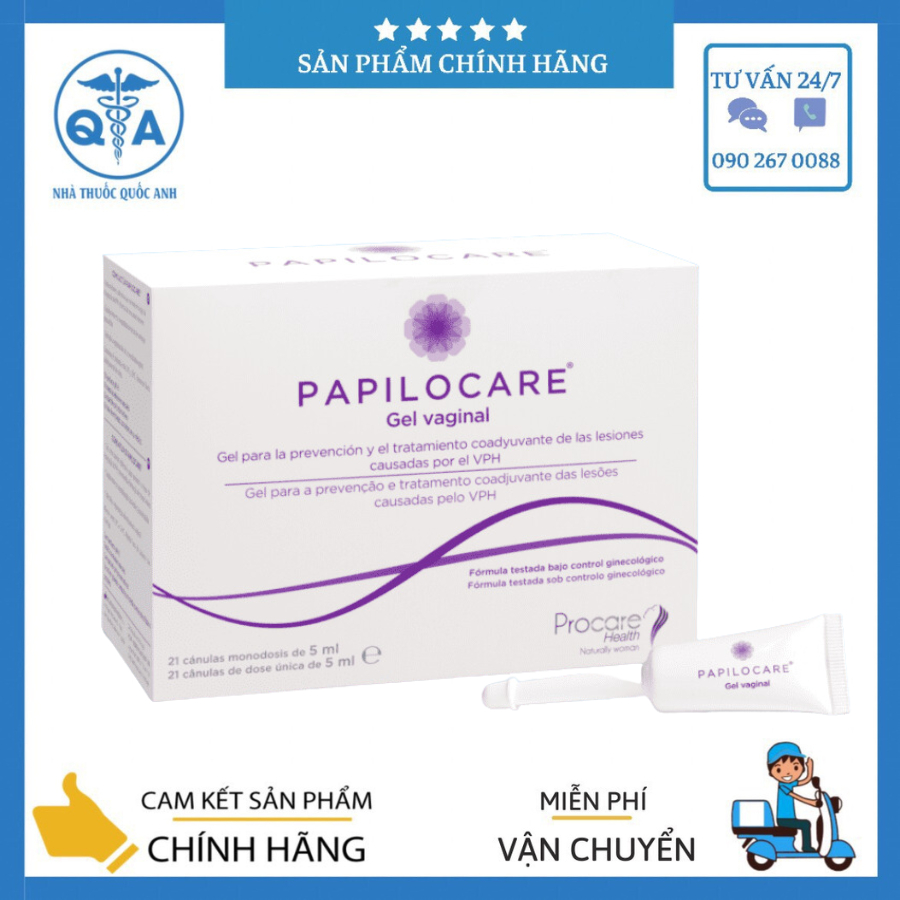 Gel đặt âm đạo Papilocare hỗ trợ đào thải HPV
