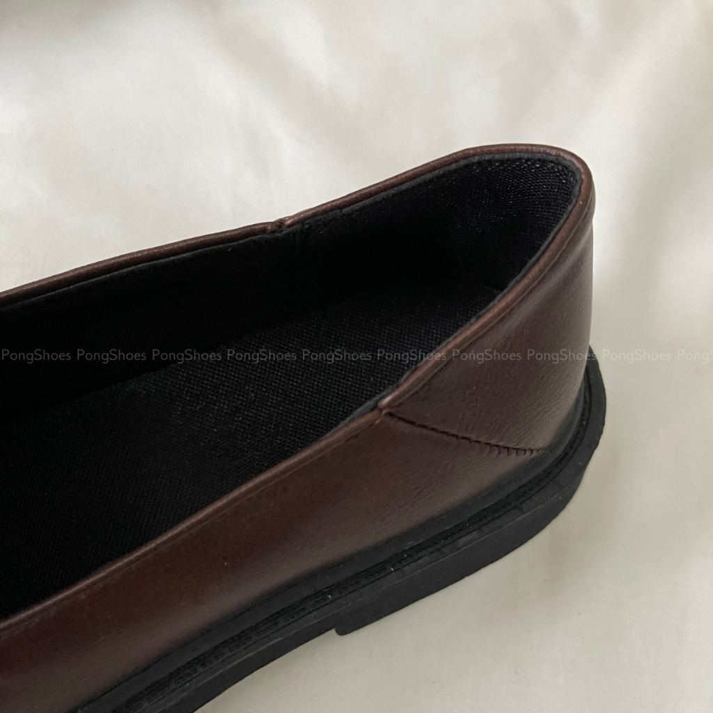 Giày Loafer Pong Shoes Basic Đế Bằng- Full Box- Mã 1637