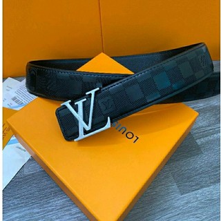 Thắt lưng nam lv mặt khóa trắng/Thắt lưng nam cao cấp
