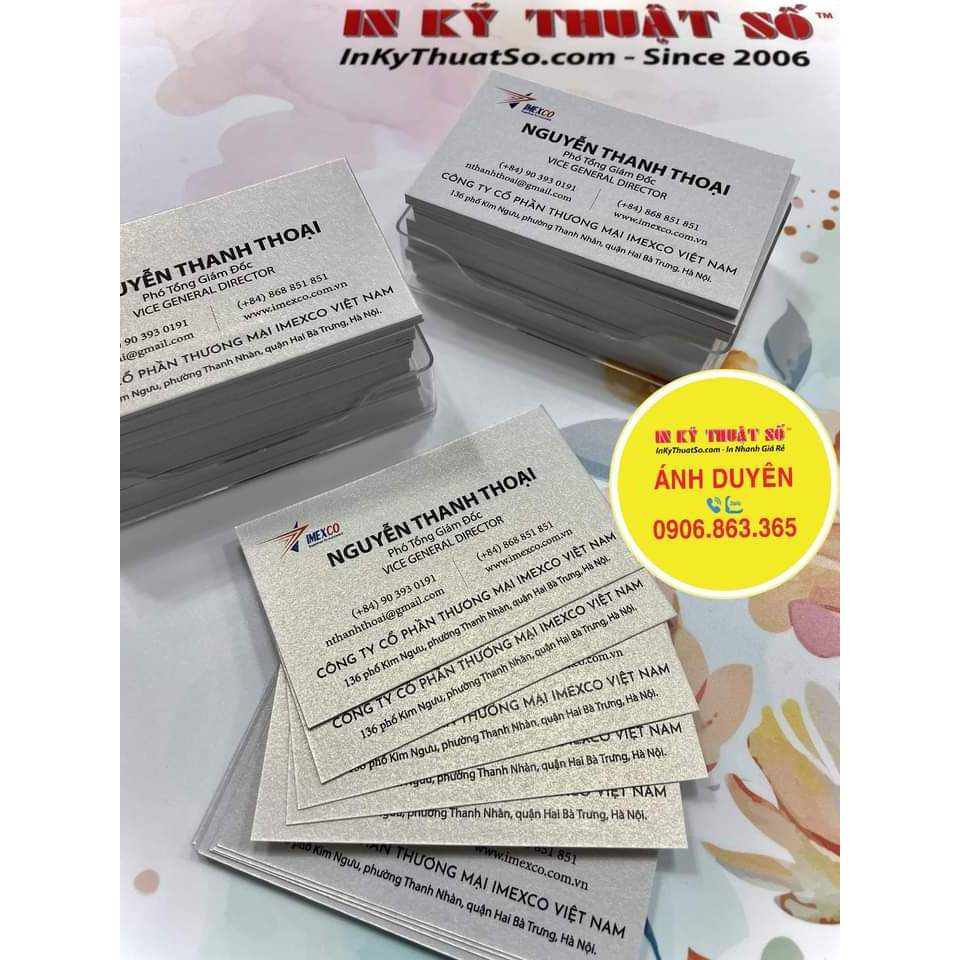 In card giấy nhũ - In kỹ thuật số - In nhanh giá rẻ - Duyên Inkythuatso - 365 Lê Quang Định