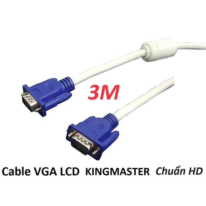 VGA to VGA  3+6 siêu nét 1.5m Kingmaster Mpad / Unitek hàng cao cấp hỗ trợ full HD 1080p