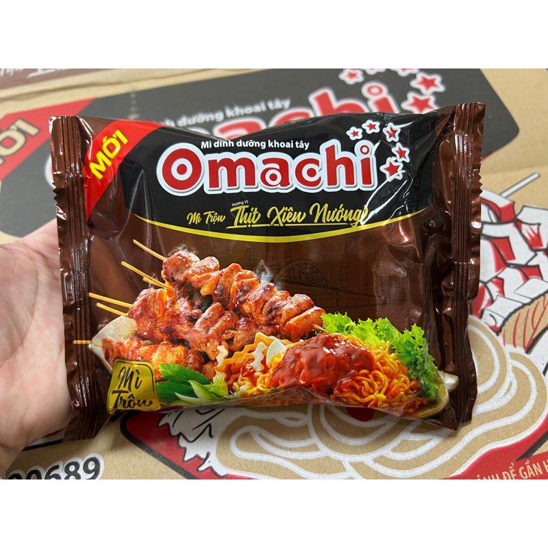 Combo 5 gói mì OMACHI 80gr vị Sườn hầm ngũ quả , Xốt bò hầm , Bắp bò riêu cua , trộn Spaghetti 90gr.