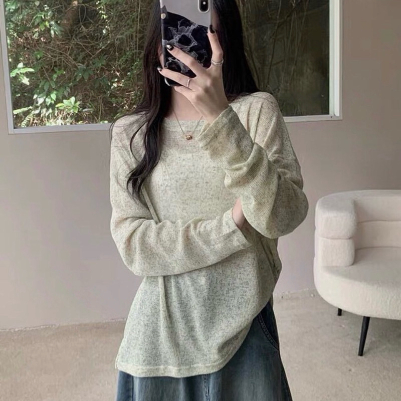 Áo Len Sweater Tay Dài Dệt Kim Mỏng