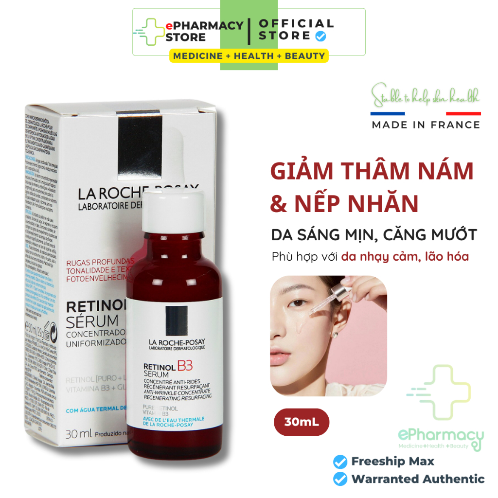 Serum LA ROCHE-POSAY Retinol B3 Làm Đều Màu Da, Giảm Nếp Nhăn 30mL