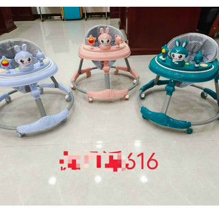 Xe tập đi tròn thỏ baby walker 819a mẫu 2024 có nhạc có đèn gấp gọn