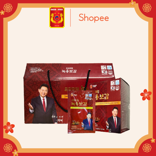 Chiết Xuất Nhung Hươu & Hồng Sâm Hàn Quốc 6 Năm Tuổi Ginseng House (Hộp 30 gói)