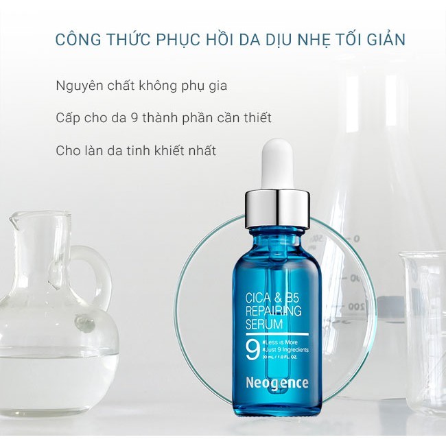 Combo Mặt nạ bùn Neogence 100g và Tinh chất phục hồi dưỡng ẩm da B5 Neogence CICA&B5 Repairing Serum 30ml