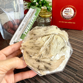 10gr Yến tổ thô Khánh Hòa, tổ yến thô bể vỡ téc nhẹ + tặng nhíp, táo đỏ, đường phèn, hạt chia