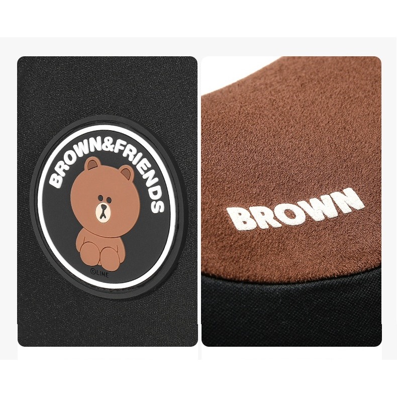SET GỐI TỰA ĐẦU VÀ LƯNG HIỆU LINE FRIENDS  CAO SU NON CAO CẤP HÌNH GẤU BROWN LINE FRIENDS SIÊU ĐÁNG YÊU