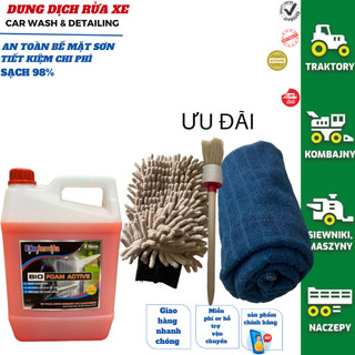 Dung dịch rửa xe bọt tuyết bio foam active 5l