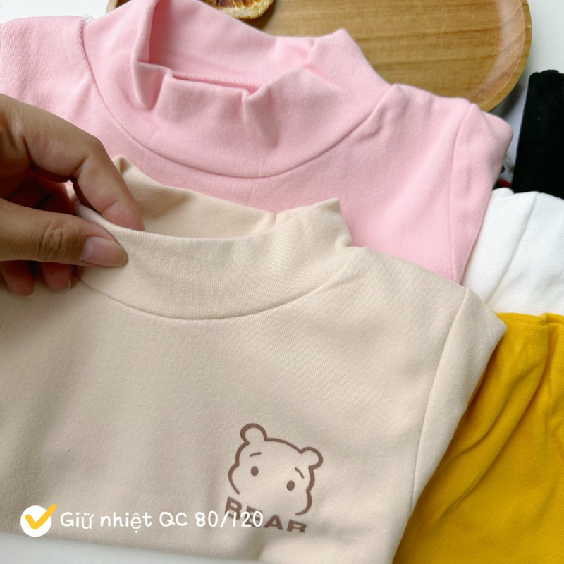 Áo giữ nhiệt hàng qc vải nỉ nhung đẹp cho bé trai,bé gái