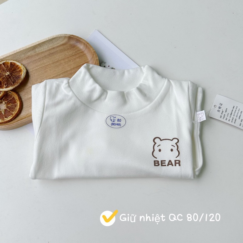 Áo giữ nhiệt hàng qc vải nỉ nhung đẹp cho bé trai,bé gái