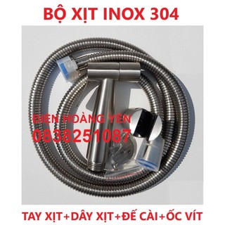 Bộ Vòi Xịt Vệ Sinh Inox 304 gắn trong toilet