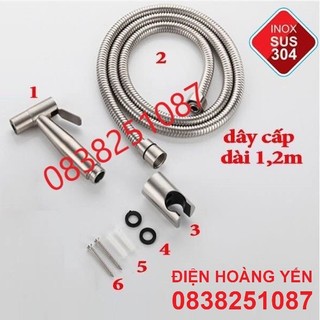 Vòi Xịt Vệ Sinh Inox 304 Cao Cấp VX01,Vòi Xịt Bồn Cầu,Vòi Rửa Vệ Sinh,Vòi Toilet,Vòi Rửa Bồn Cầu Inox 5.0