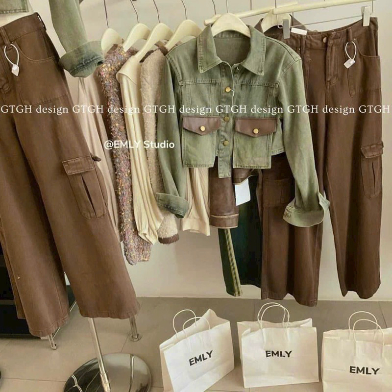 KHOÁC BÒ PHỐI TÚI DA CHẤT LỪ