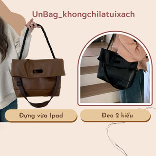 Túi xách nữ da Pu mềm đeo vai đeo chéo 2 dây đeo đựng vừa ipad