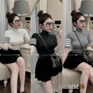 Áo len Thom cao cổ tay ngắn hot hit Khánh Lê