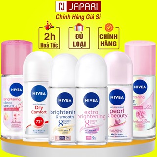 Lăn Khử Mùi Nivea 48h Nữ CHÍNH HÃNG - Lăng Khử Mùi Nữ Nevia Dưỡng Trắng Da Mờ Thâm Nách Japari